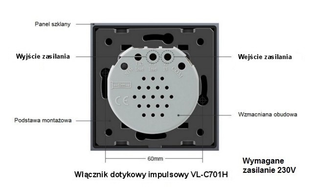 LIVOLO WW-C701 - Tył z opisem